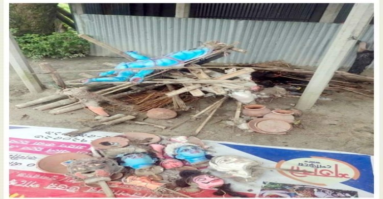 সুন্দরগঞ্জে মন্ডপের মূর্তি ভাংচুর