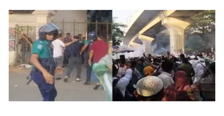 পুলিশের সঙ্গে প্রাথমিক শিক্ষকদের সংঘর্ষ