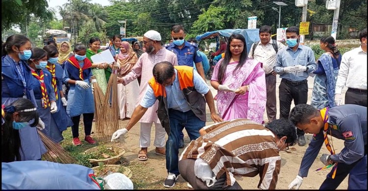 দিনাজপুর বীরগঞ্জে ‘সবুজ ও পরিচ্ছন্ন কর্মসূচির উদ্বোধন