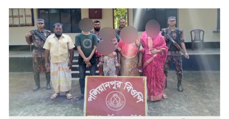সীমান্ত দিয়ে ‘অবৈধভাবে’ ভারতে যাওয়ার চেষ্টা, নারী-শিশুসহ আটক ৬